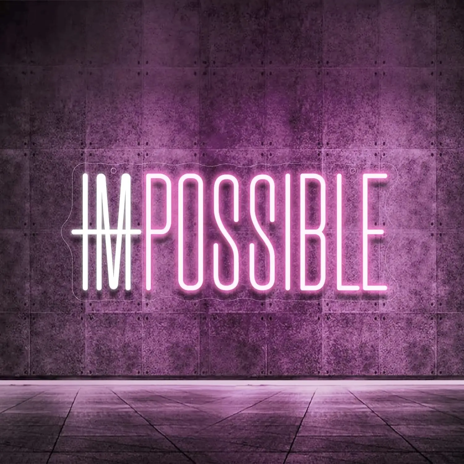 Home Gym Neon Sign - I'm Possible Neon Sign Party Dimmable