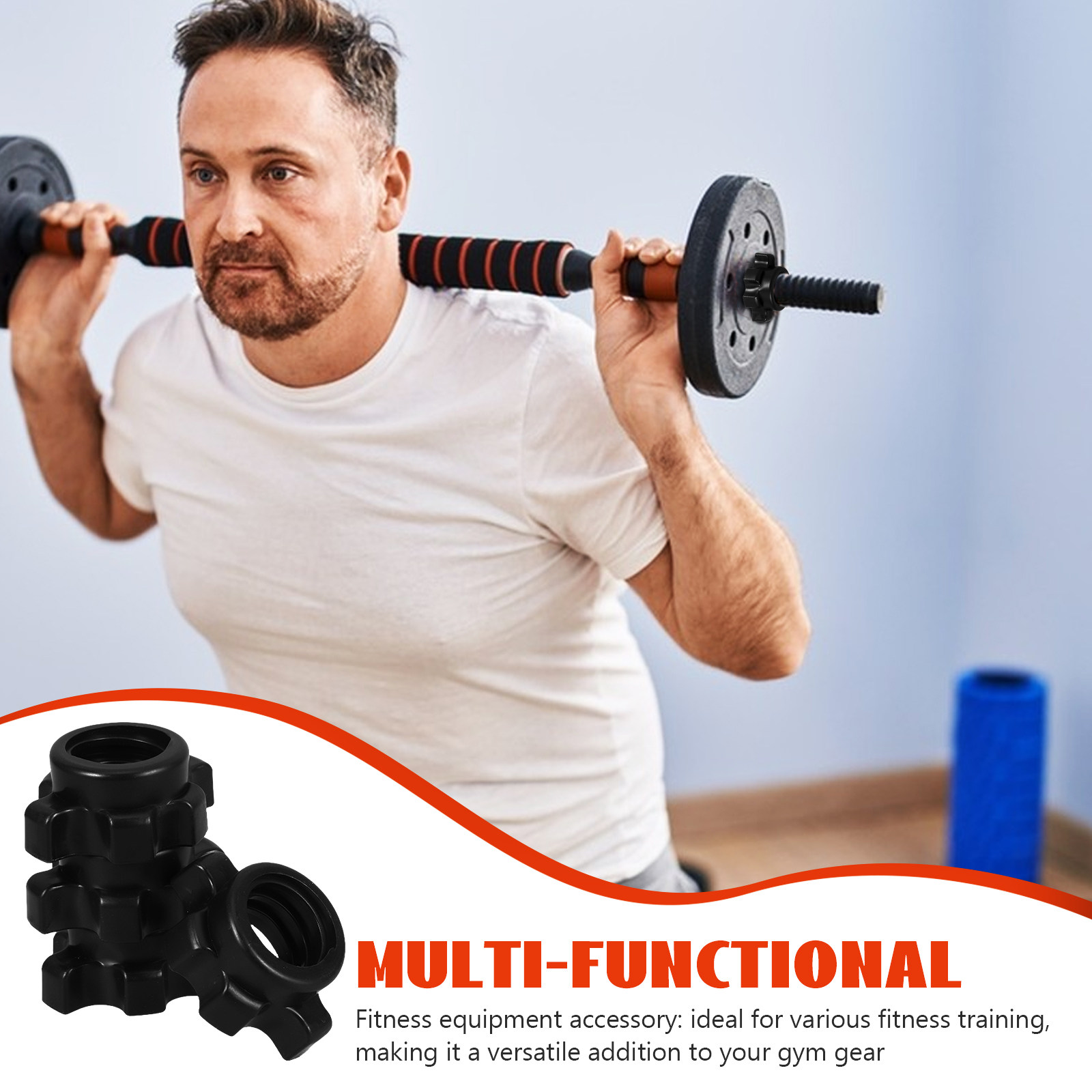 Home Gym Routine - 4 Pcs Plastic Nut Dumbbell Bar