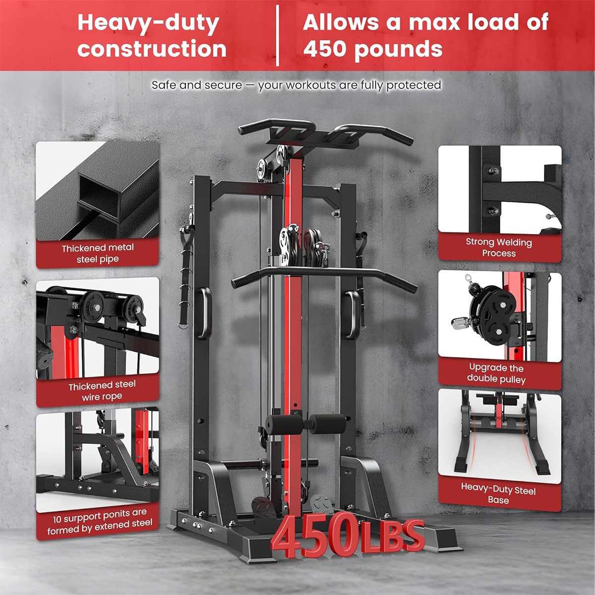 Pooboo Home Gym Machine - High - Leg Home Gym Workout 评论和价格