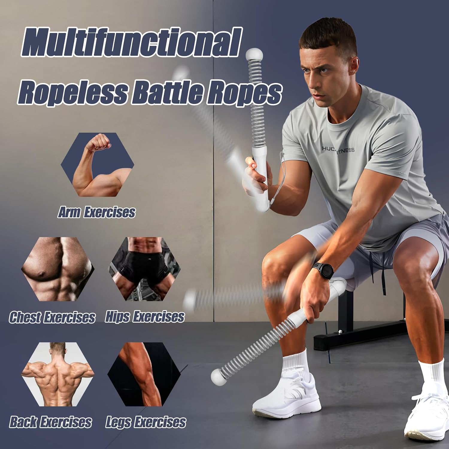 2nd Gen Ropeless Battle Ropes  - Home Gym Portable 评论和价格