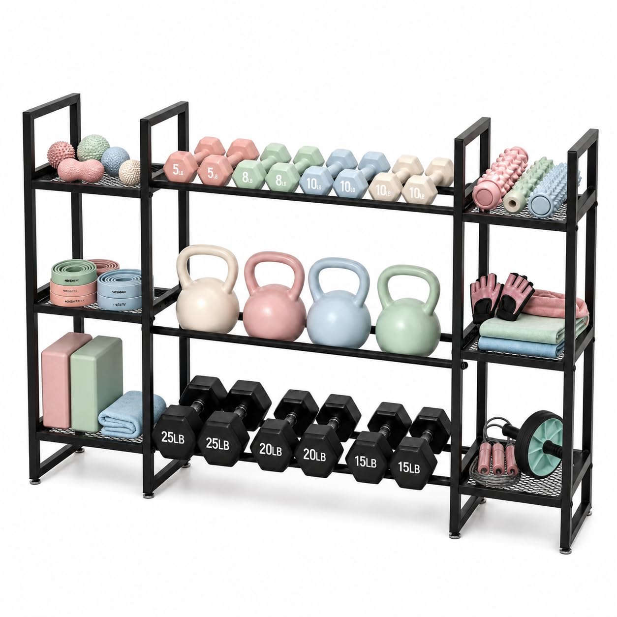 Dumbbell Rack 3 Tier, 260 Lb P - All In One Gym Home Equipment 评论和价格