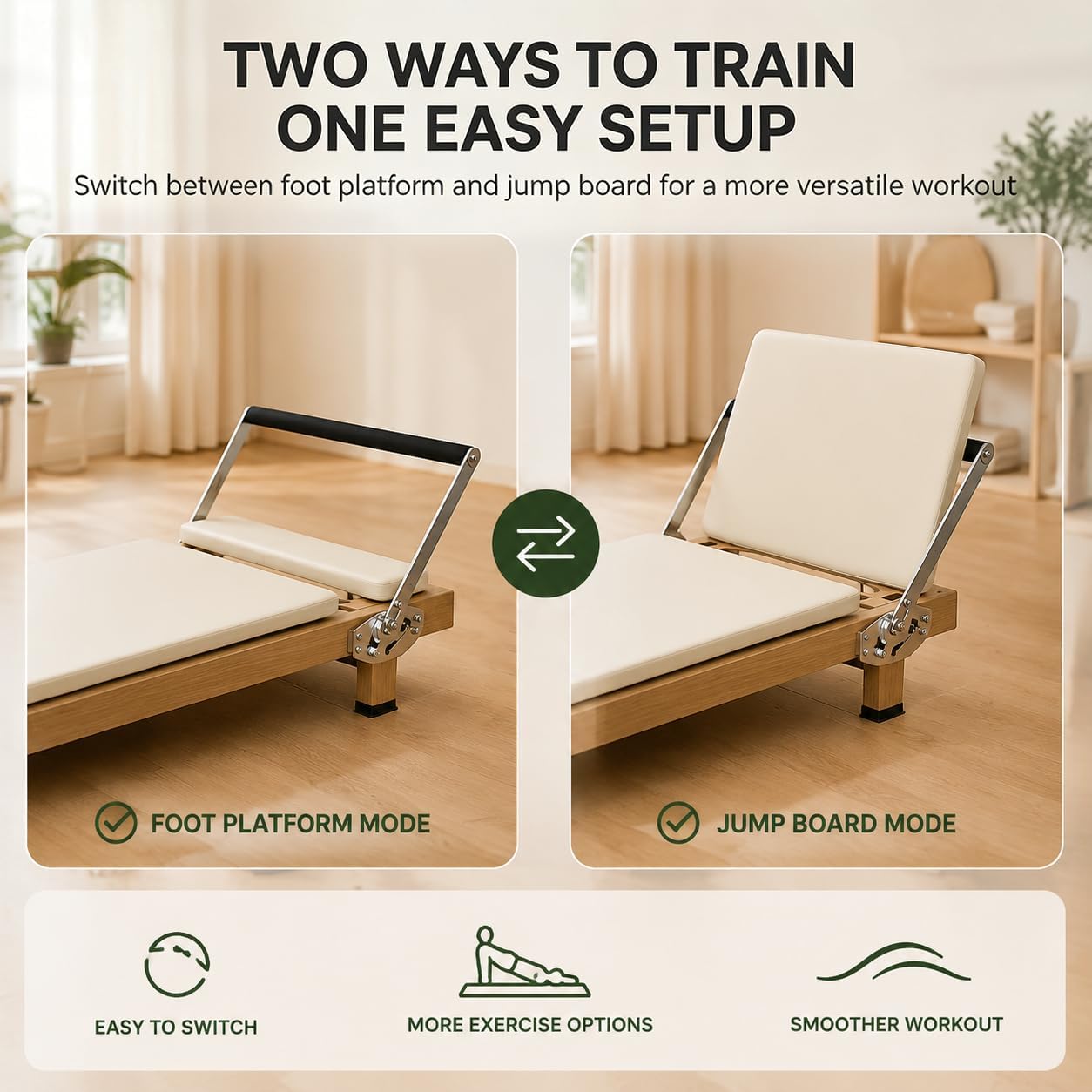 Foldable Pilates Reformer, Hom - Leg Home Gym Workout 评论和价格