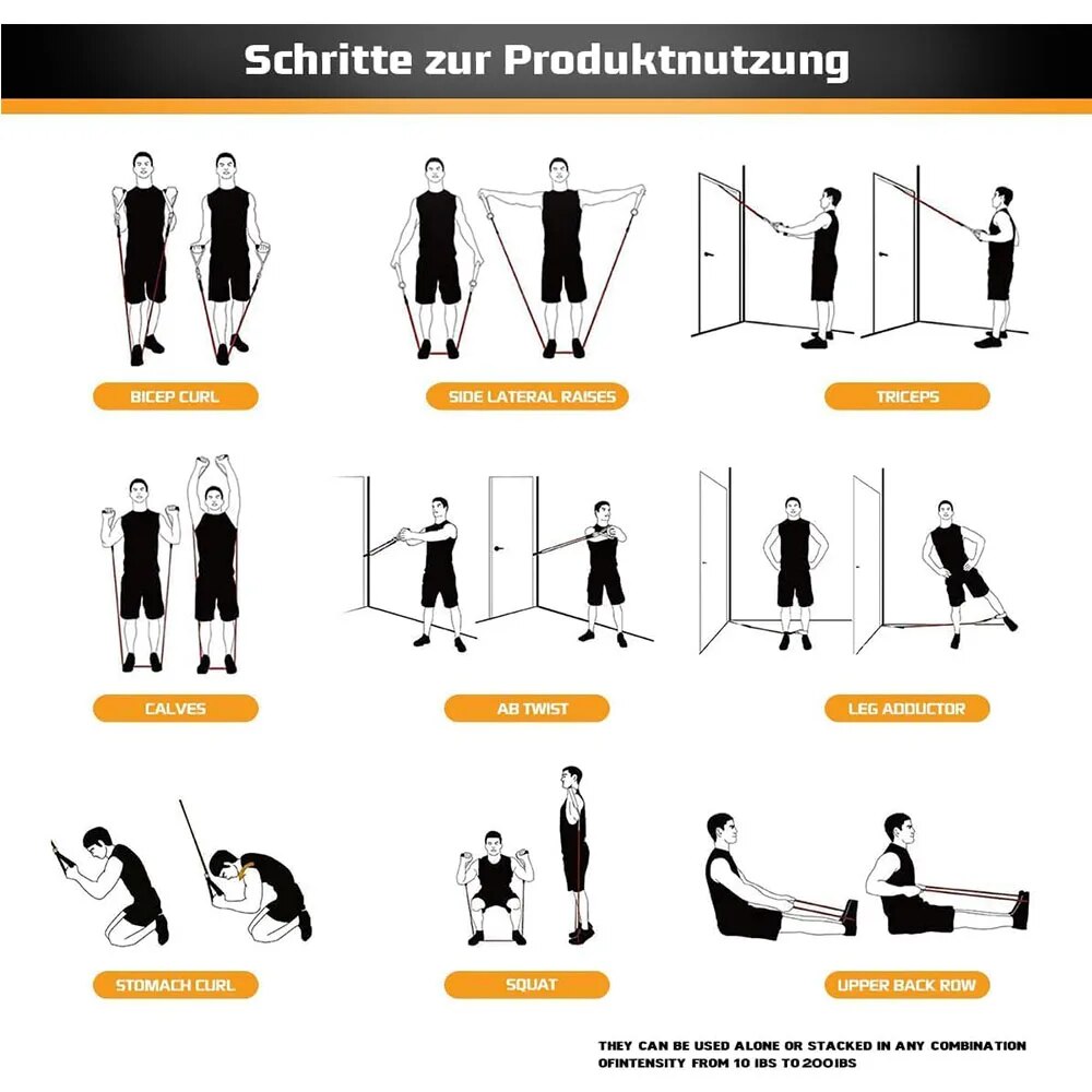 Resistance Bands Set Tension P - Home Gym Equipment Set 评论和价格