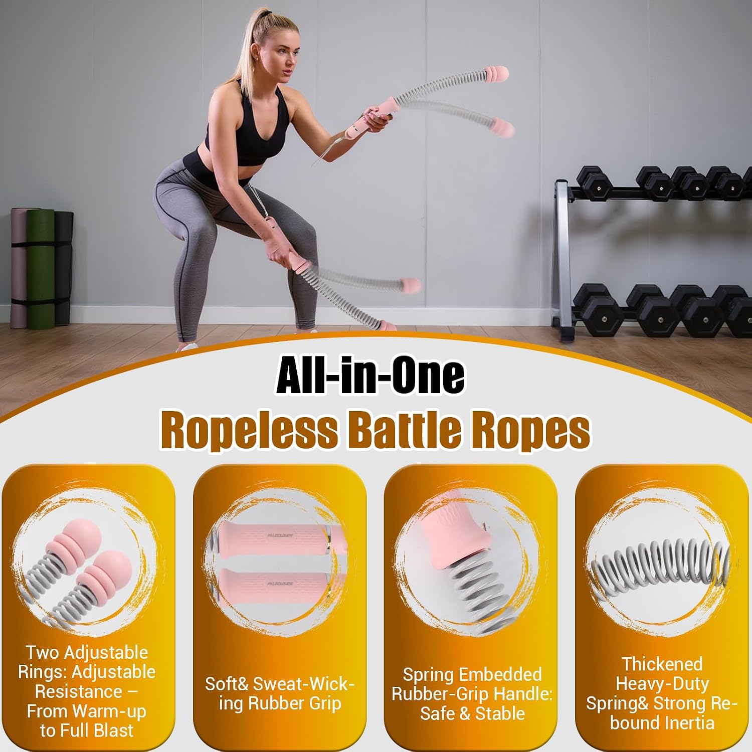 Portable Ropeless Battle Ropes - Home Gym Portable 评论和价格