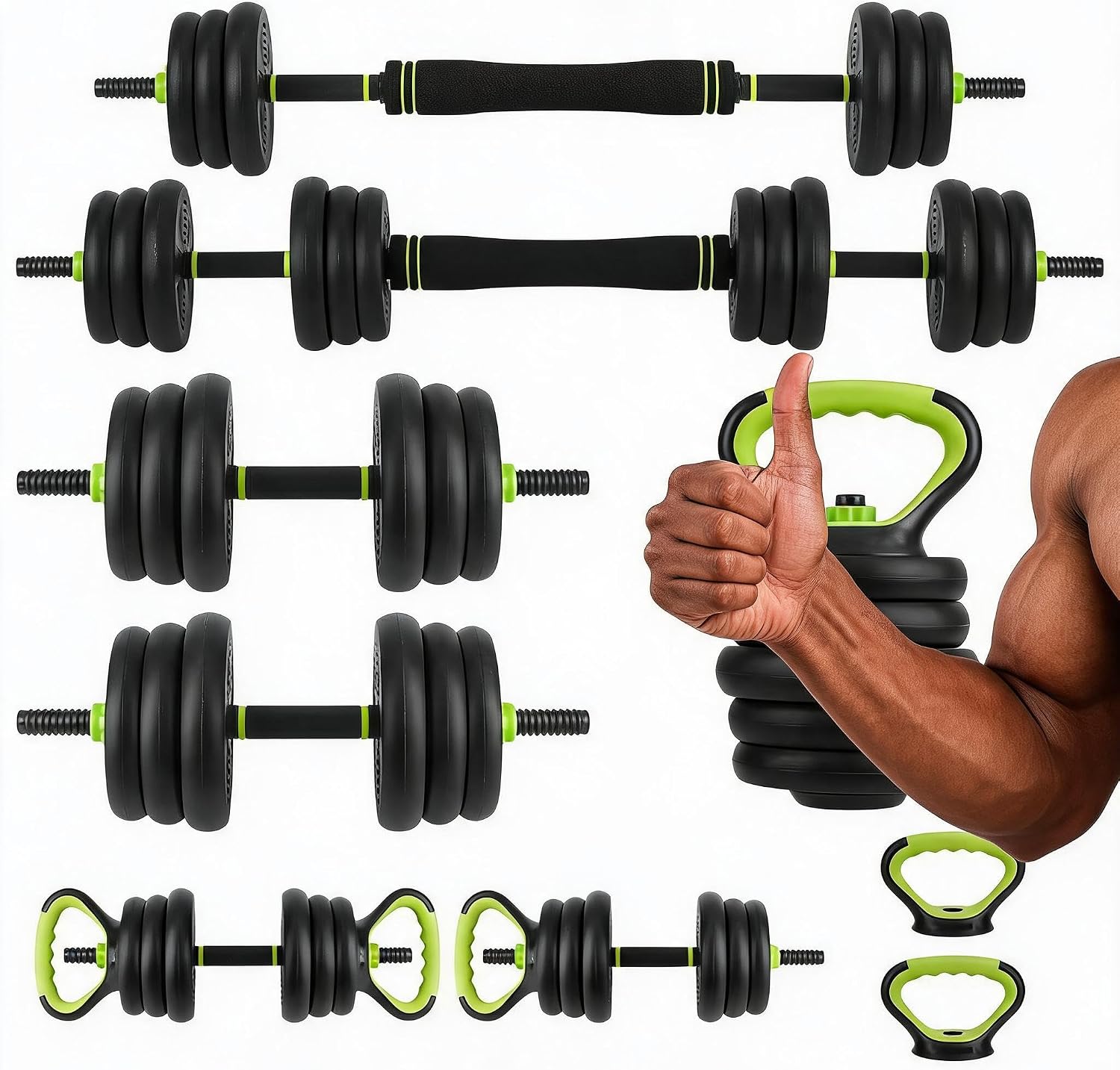 4 in 1 Adjustable Dumbbell Set - Home Gym Equipment Set 评论和价格