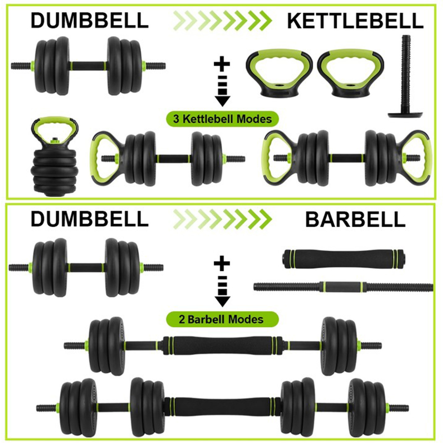 4 in 1 Adjustable Dumbbell Set - Home Gym Equipment Set 评论和价格