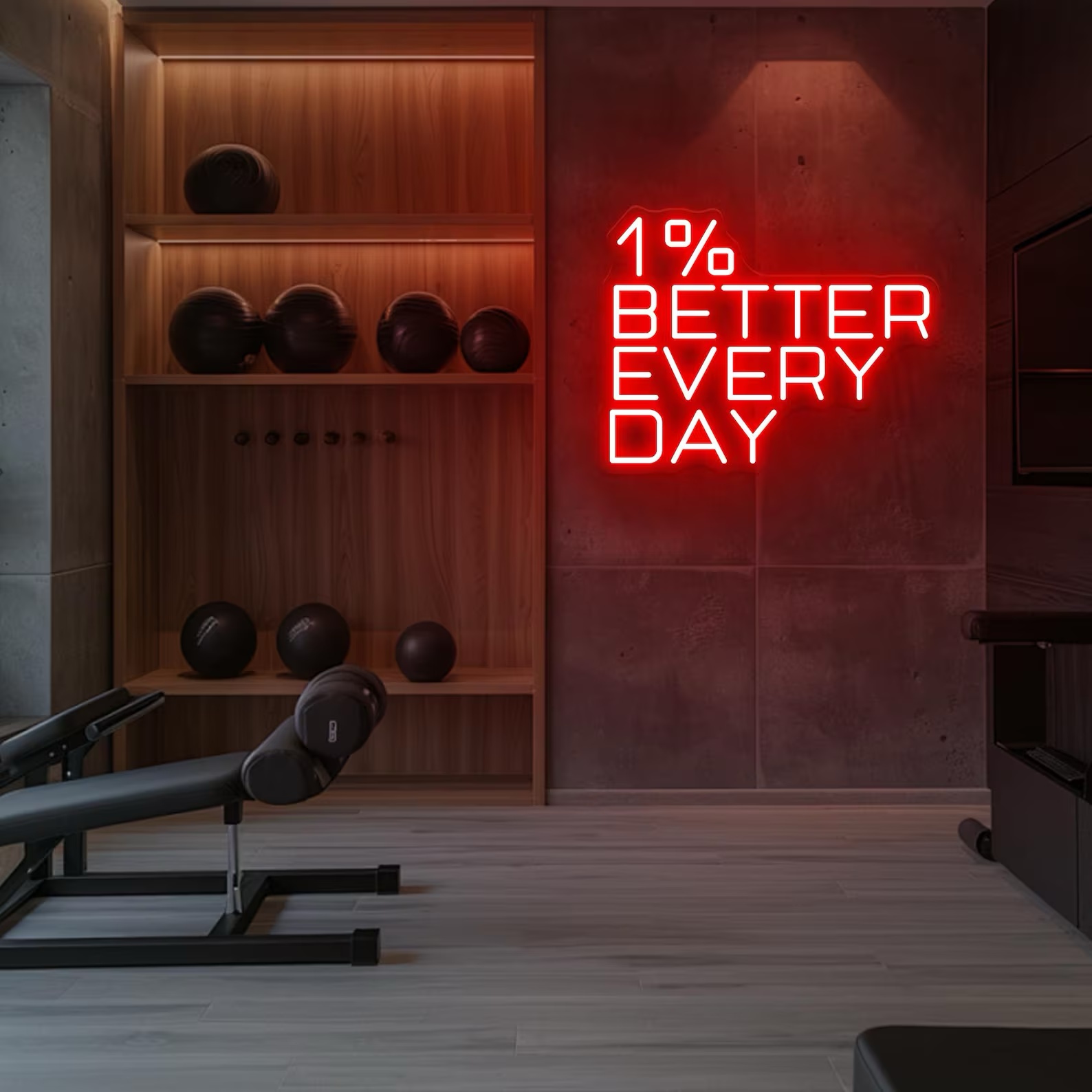 1% Better Every Day Neon Sign, - Home Gym Neon Sign 评论和价格