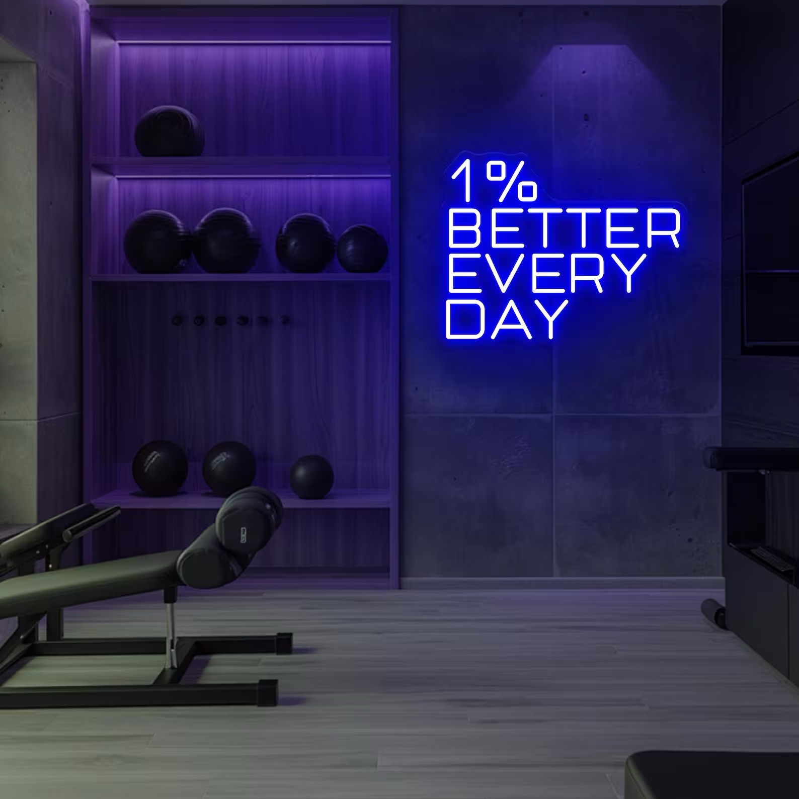 1% Better Every Day Neon Sign, - Home Gym Neon Sign 评论和价格