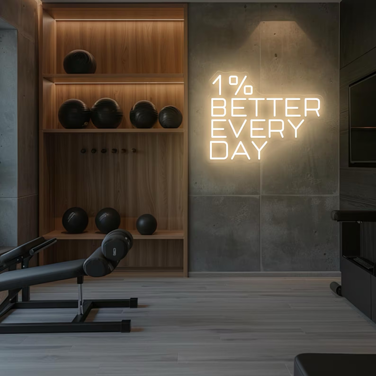 1% Better Every Day Neon Sign, - Home Gym Neon Sign 评论和价格